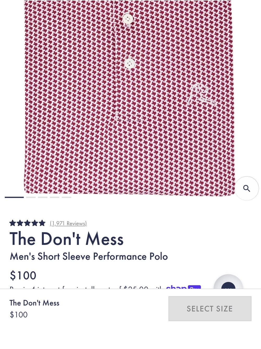 Rhoback "The Don't Mess" Maroon Texas Print Polo XXL